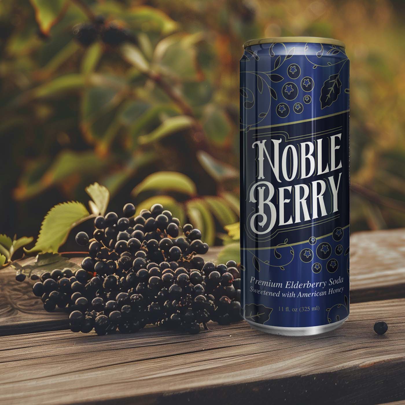 Nobleberry Premium Elderberry Soda
